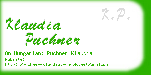klaudia puchner business card